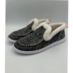 Unbranded‎ Mens Grey Faux Fur Lined Slip On Loafers Moccasins Size 43 3716-103